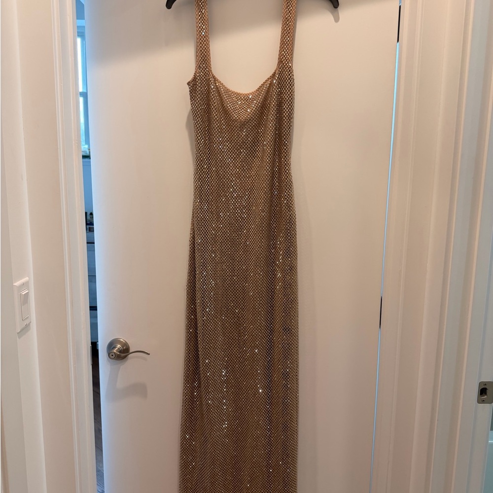Gold Sequin Maxi Dress